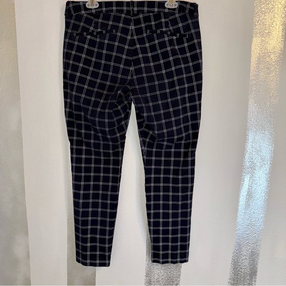 Old Navy Ladies Sz 14 Black White Plaid Slacks Pants Casual Business‎ Corporate